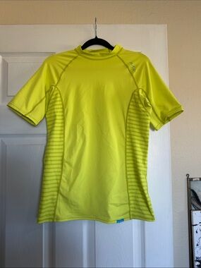 NRS Neon Yellow Short Sleeve Athletic Rash Guard